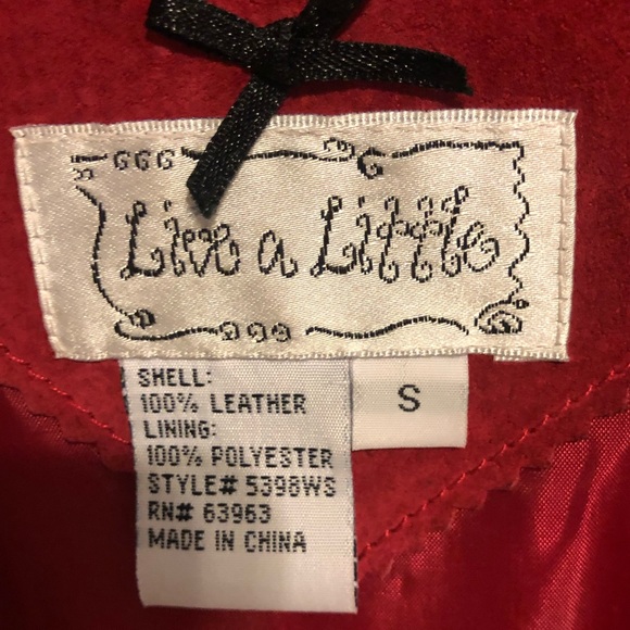 Women’s red suede jacket Size S - Picture 3 of 4